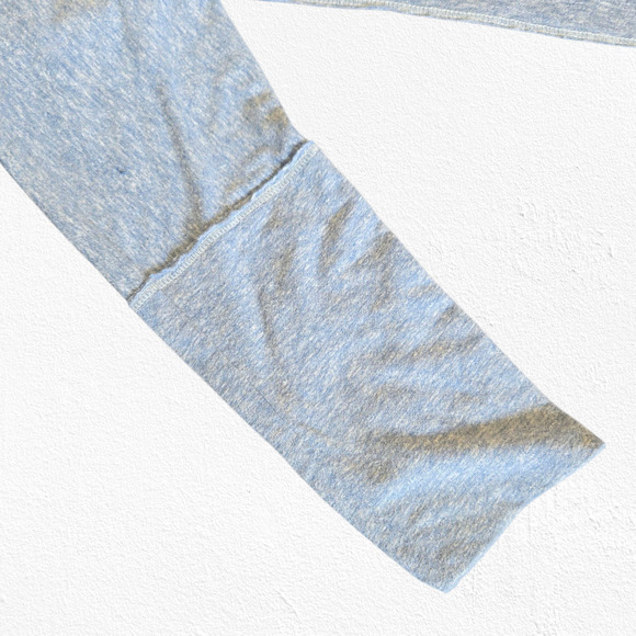 We the Free Blue Grey Cloud Nine Sleeve Peplum Hem Oversized Blouse Size Medium - Picture 6 of 12